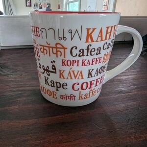 Starbucks Coffee Mug with Red Accent